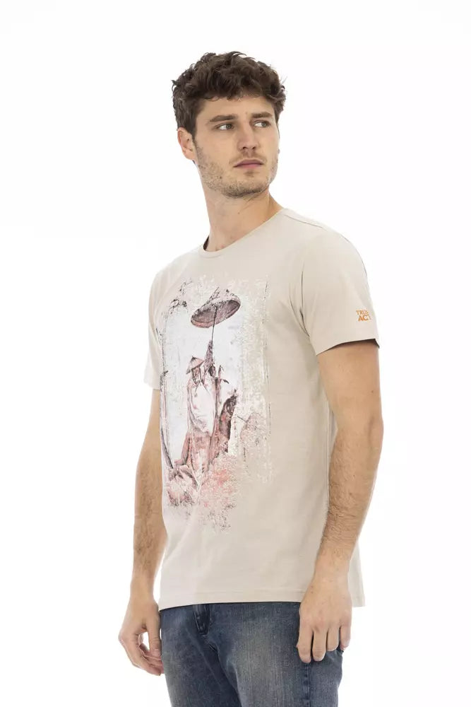 Beige Cotton T-Shirt