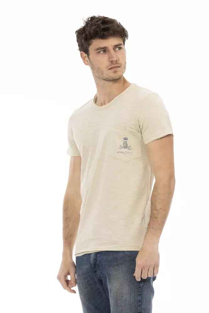 Beige Cotton T-Shirt