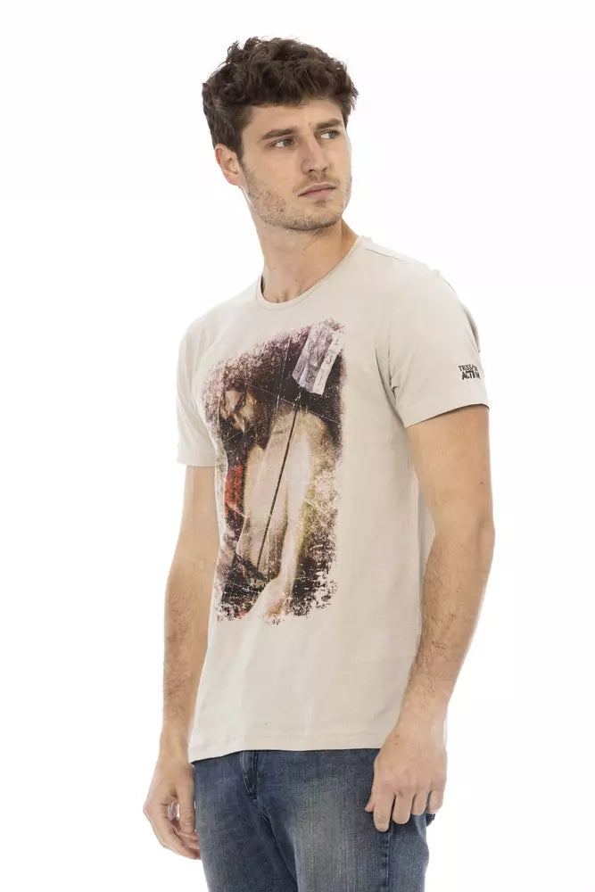 Beige Cotton T-Shirt