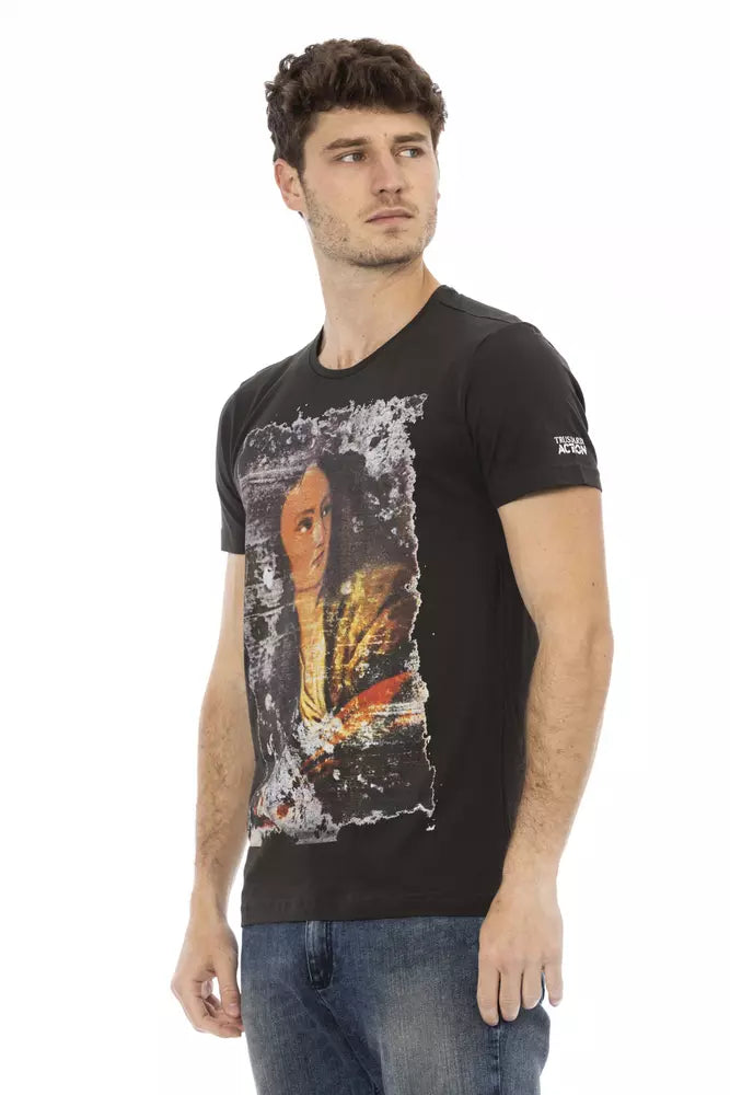 Black Cotton T-Shirt