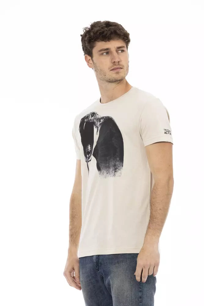 Beige Cotton T-Shirt