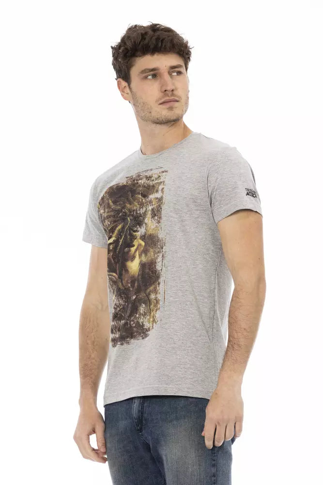 Gray Cotton T-Shirt