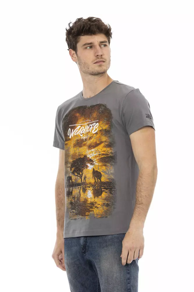 Gray Cotton T-Shirt
