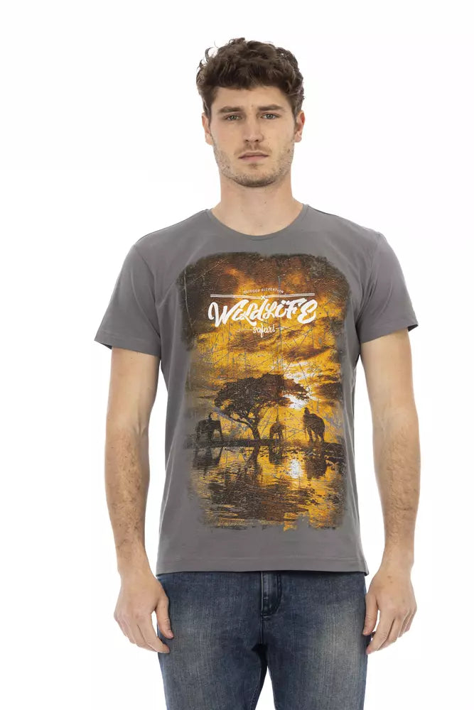 Gray Cotton T-Shirt