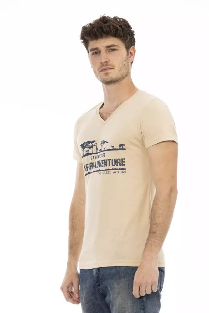 Beige Cotton T-Shirt