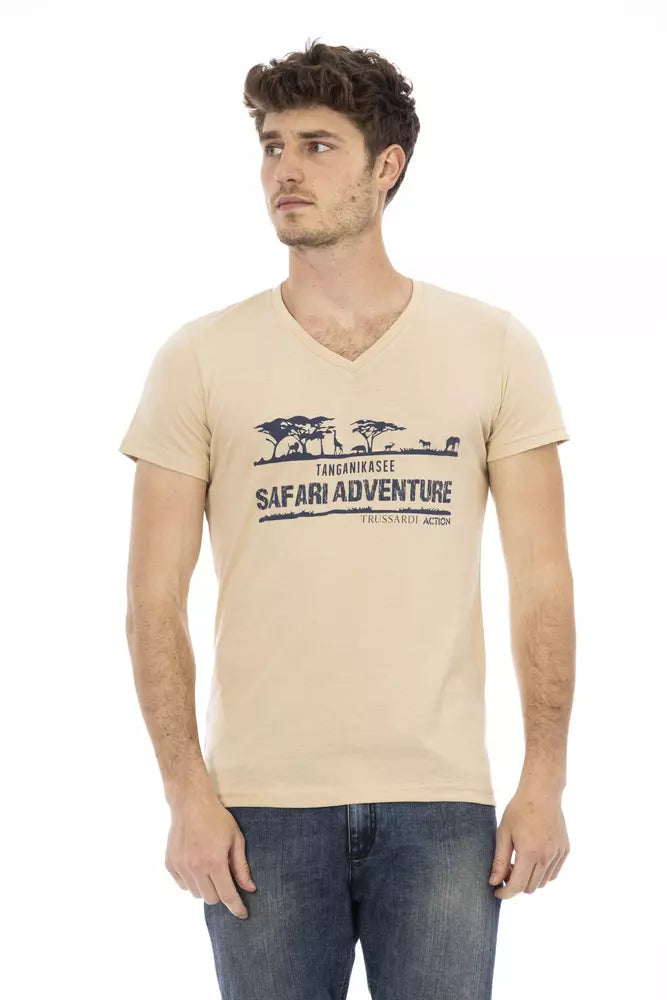 Beige Cotton T-Shirt