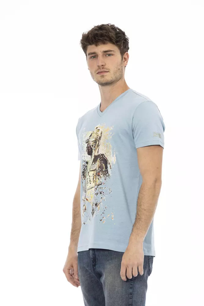 Light-blue Cotton T-Shirt