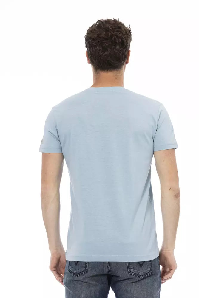 Light-blue Cotton T-Shirt