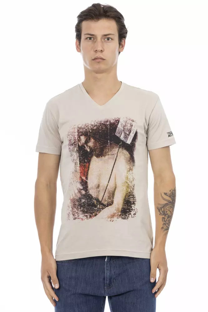 Beige Cotton T-Shirt
