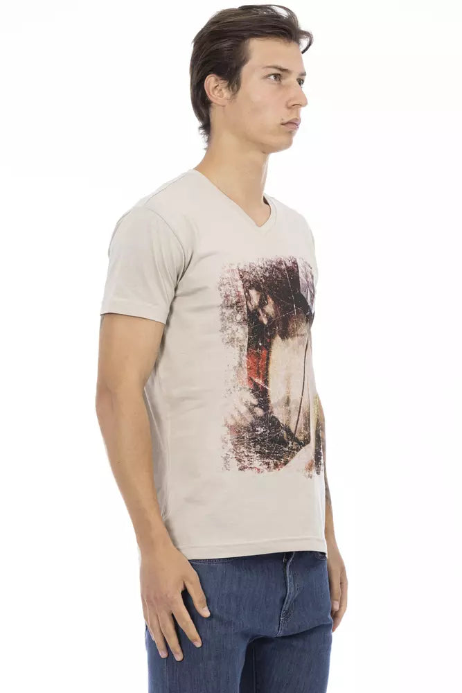 Beige Cotton T-Shirt