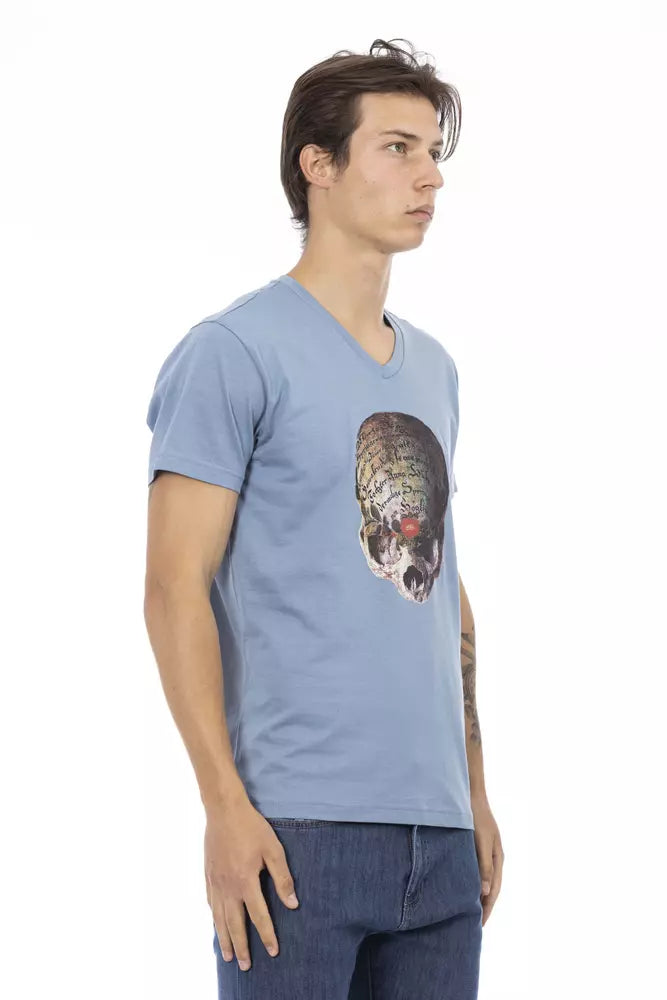 Light-blue Cotton T-Shirt