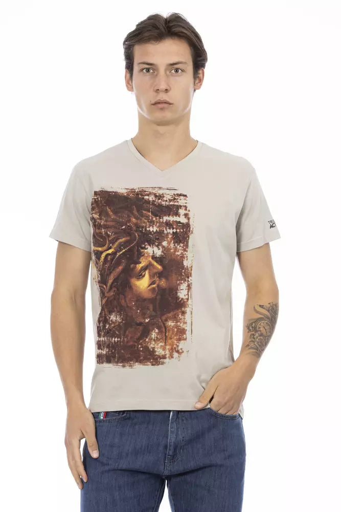 Beige Cotton T-Shirt