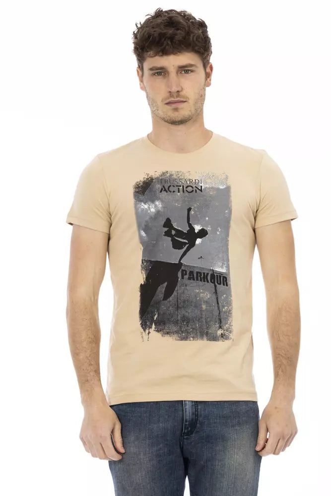 Beige Cotton T-Shirt