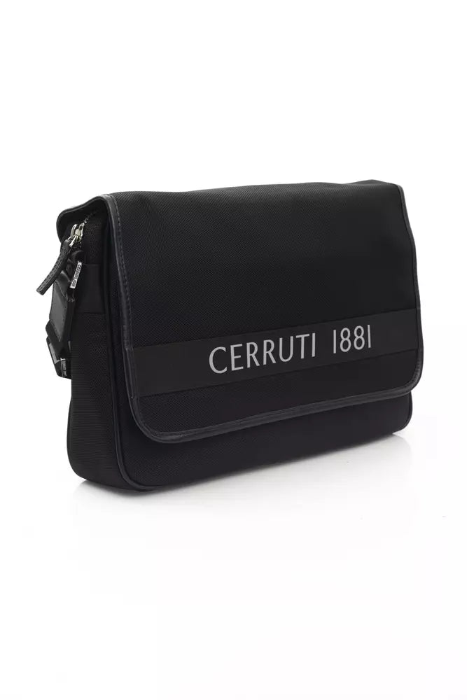 Black Nylon Messenger Bag