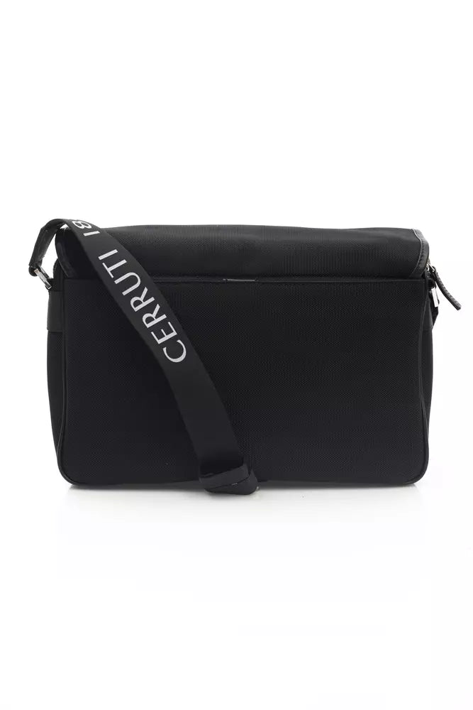 Black Nylon Messenger Bag