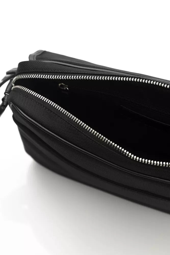 Black Nylon Messenger Bag
