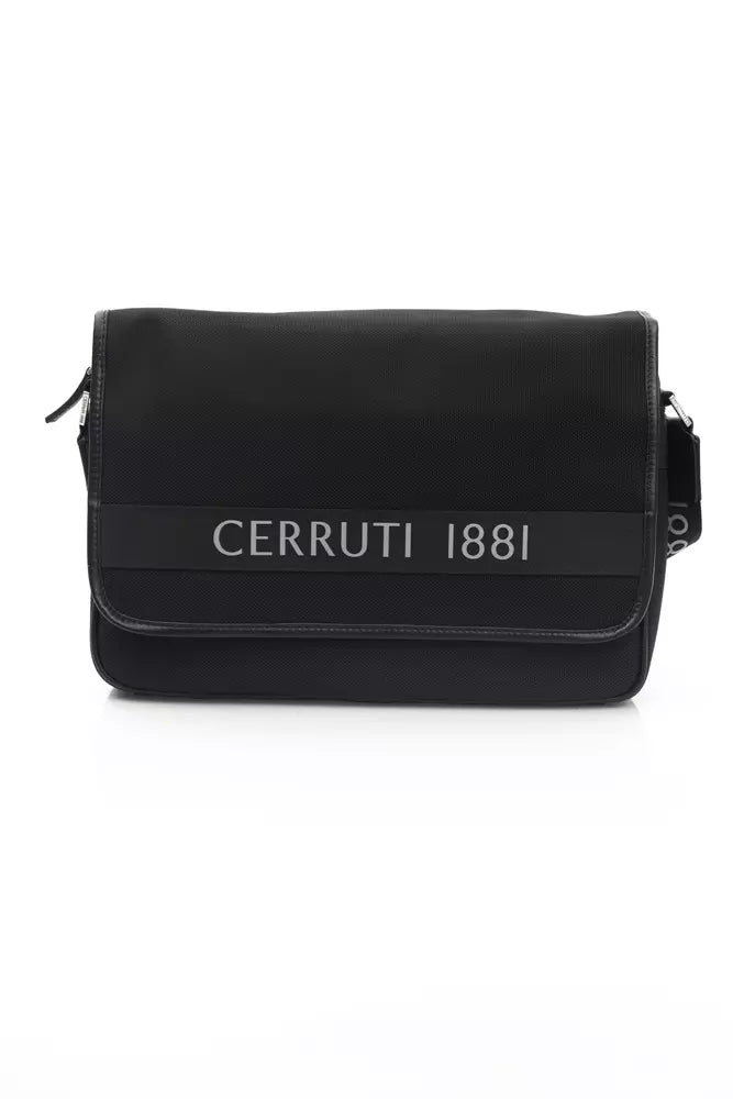 Black Nylon Messenger Bag