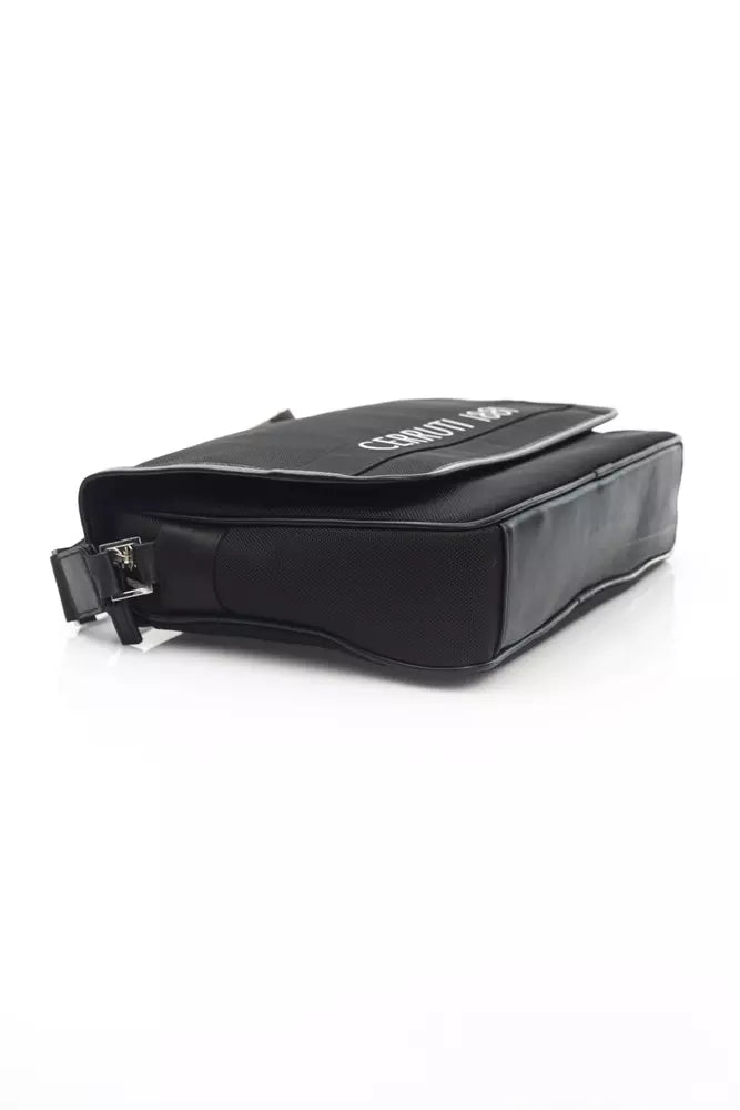 Black Nylon Messenger Bag