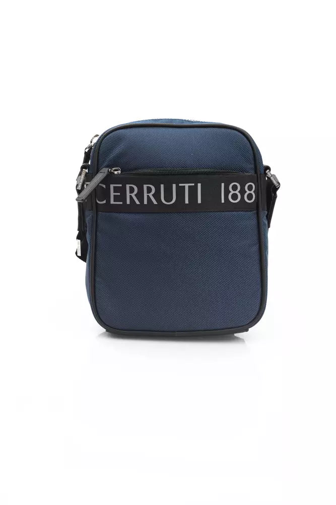 Blue Nylon Messenger Bag