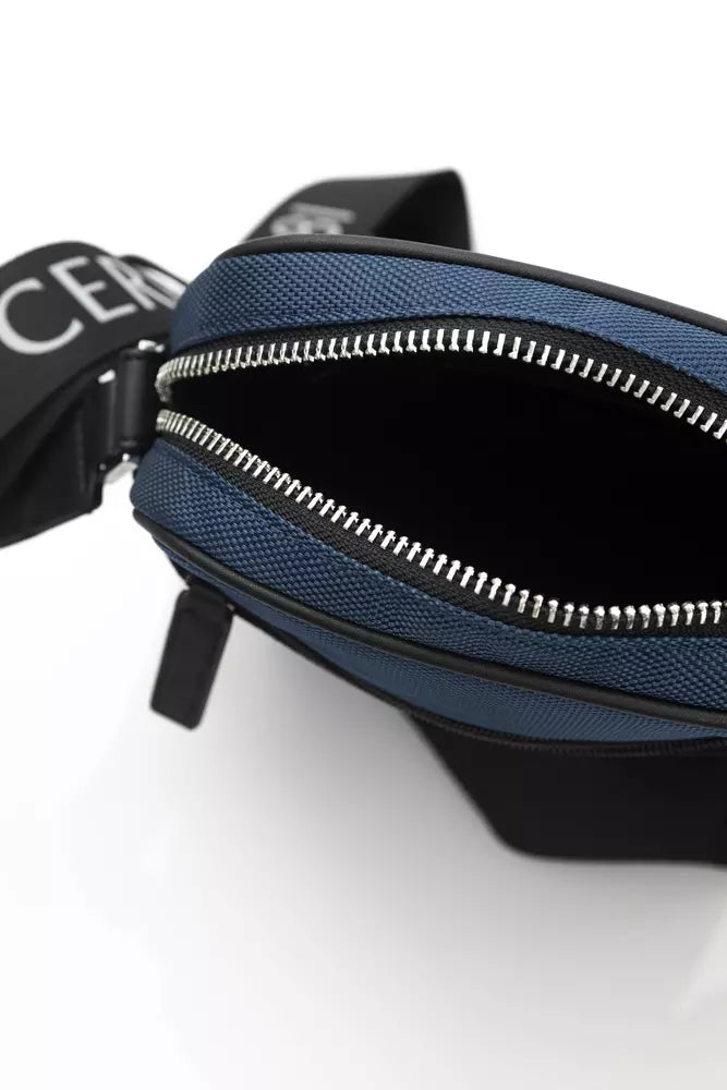 Blue Nylon Messenger Bag