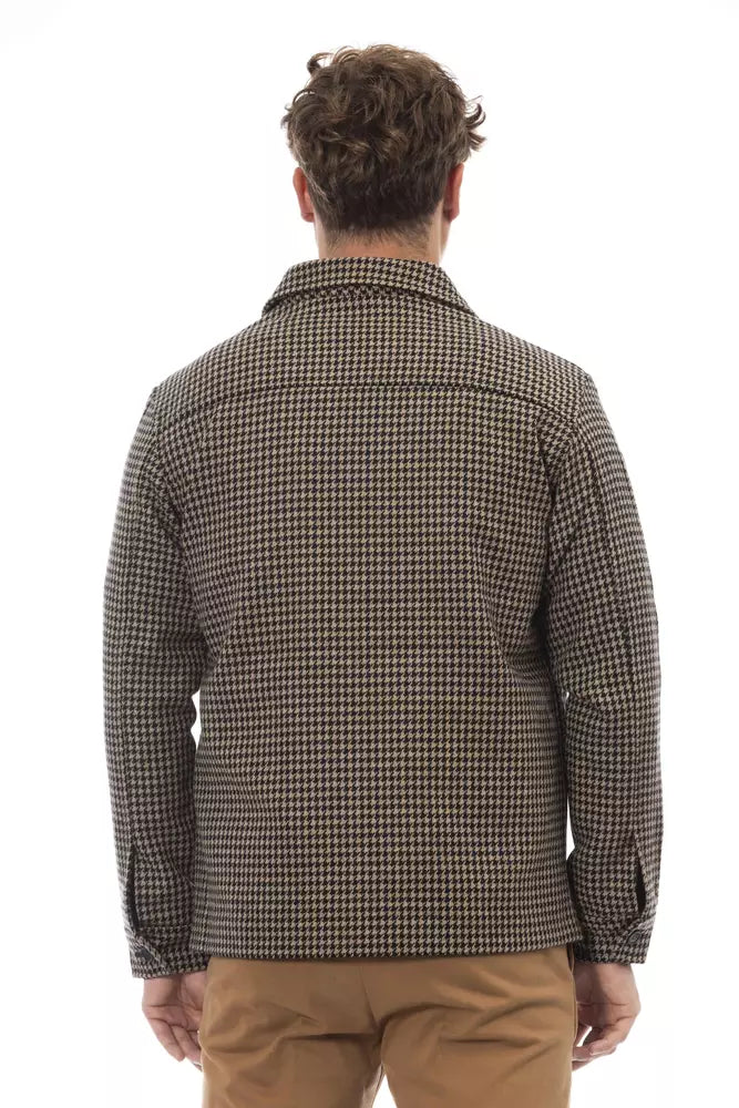 Alpha Studio Brown Wool Blazer