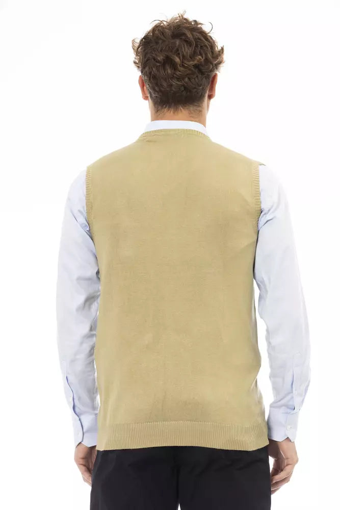 Alpha Studio Beige Viscose Vest
