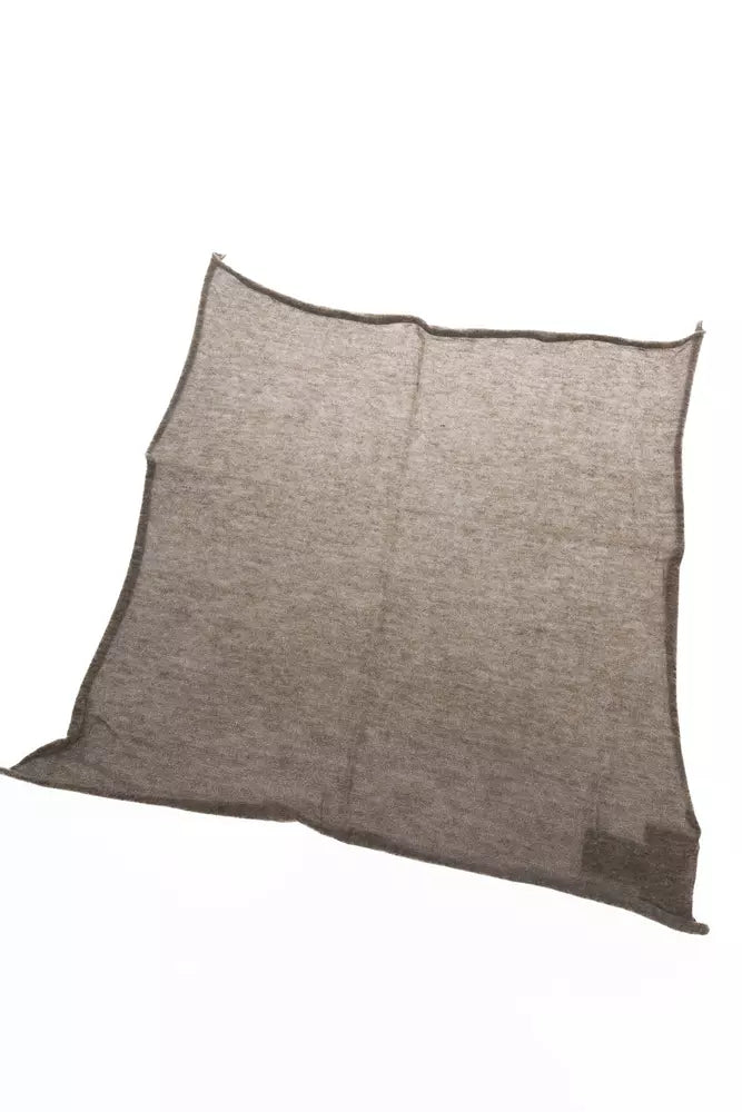 Alpha Studio Brown Nylon Scarf