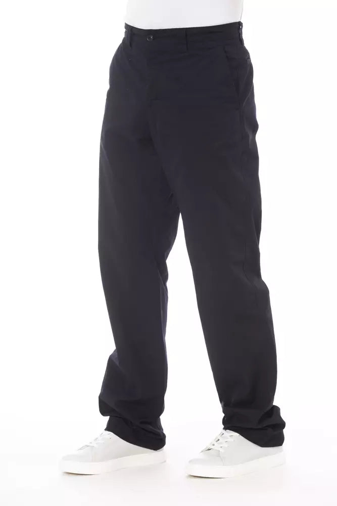 Alpha Studio Blue Cotton Jeans & Pant