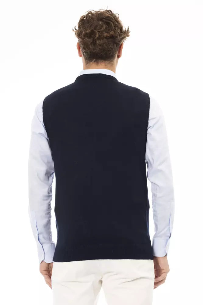 Alpha Studio Blue Viscose Vest