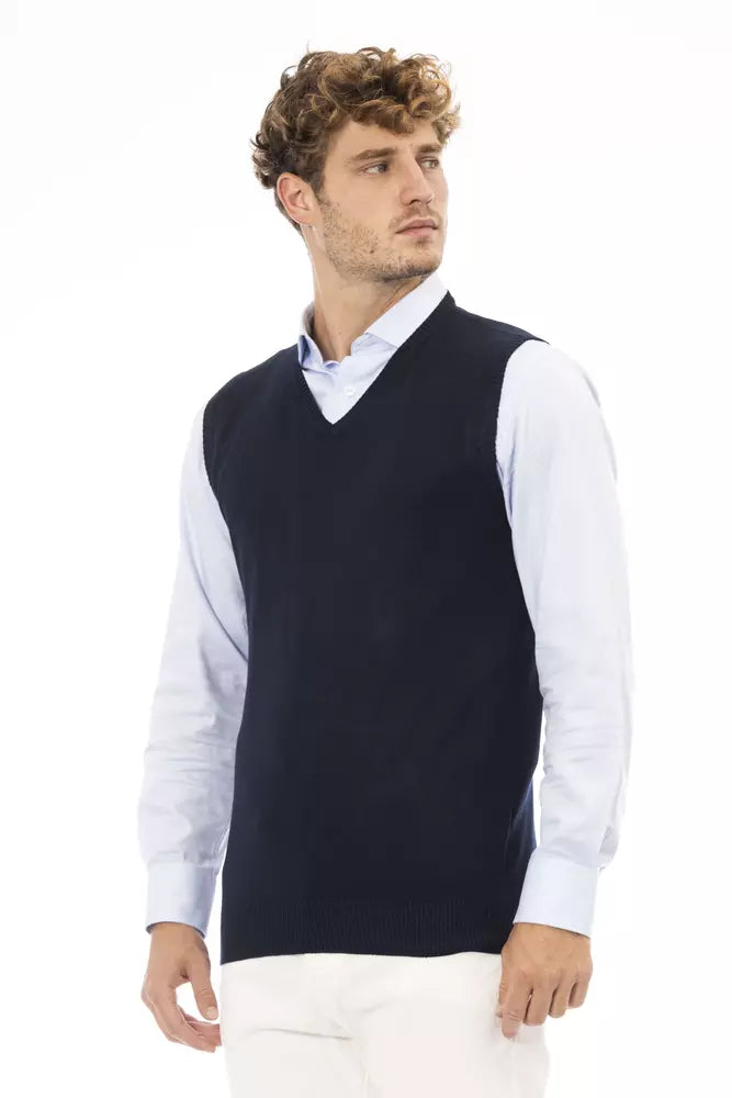 Alpha Studio Blue Viscose Vest