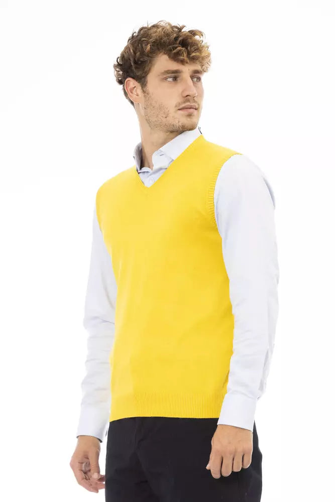 Alpha Studio Yellow Viscose Vest