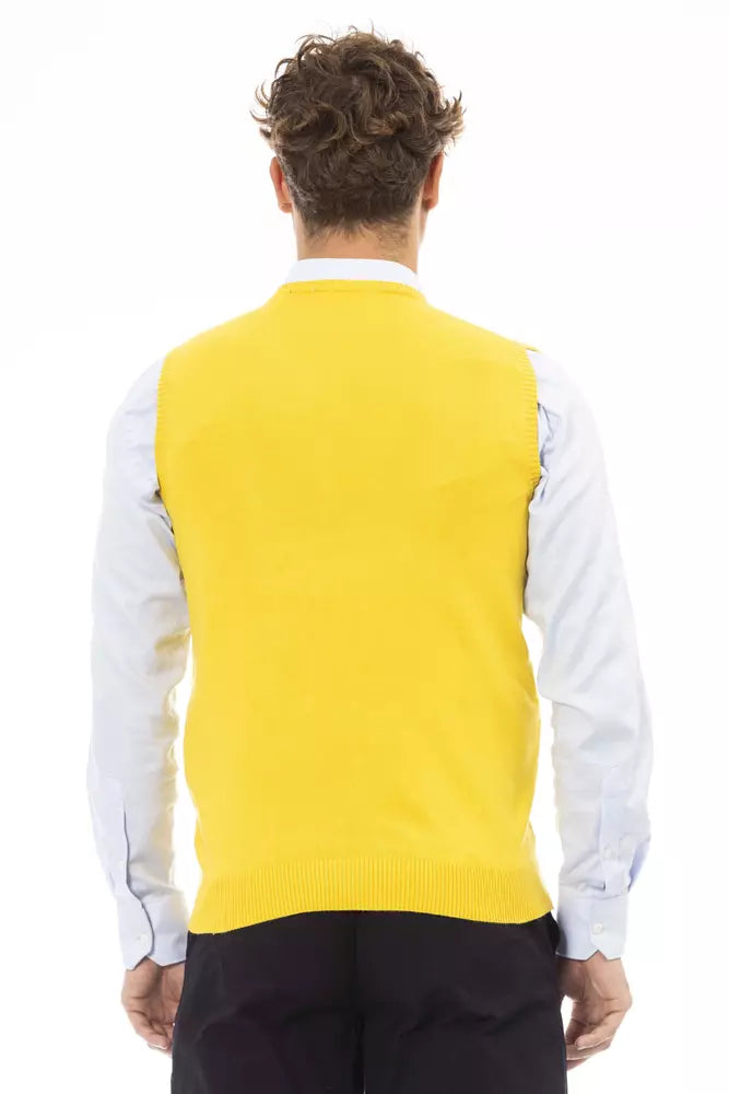 Alpha Studio Yellow Viscose Vest