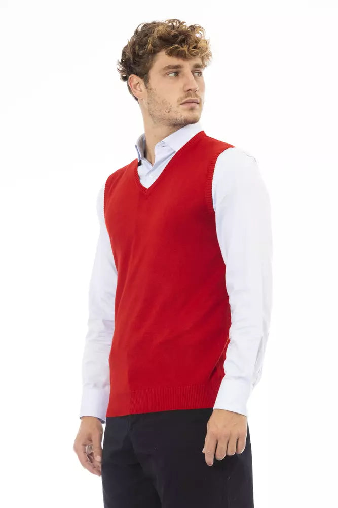 Alpha Studio Red Viscose Vest