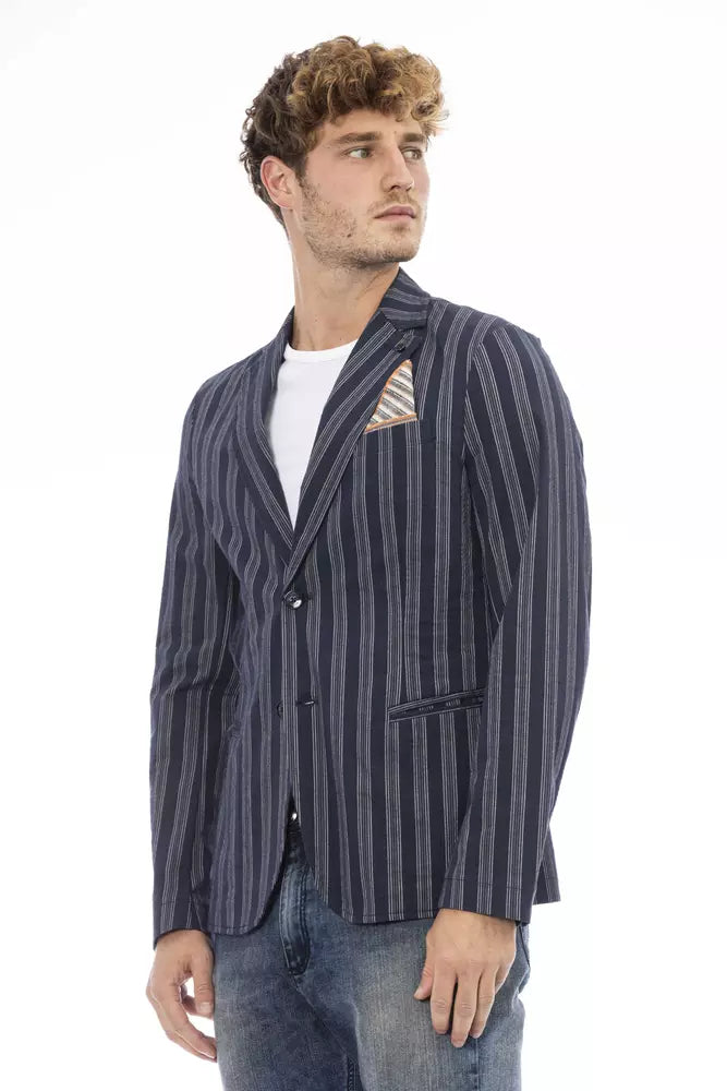 Distretto12 Blue Cotton Blazer