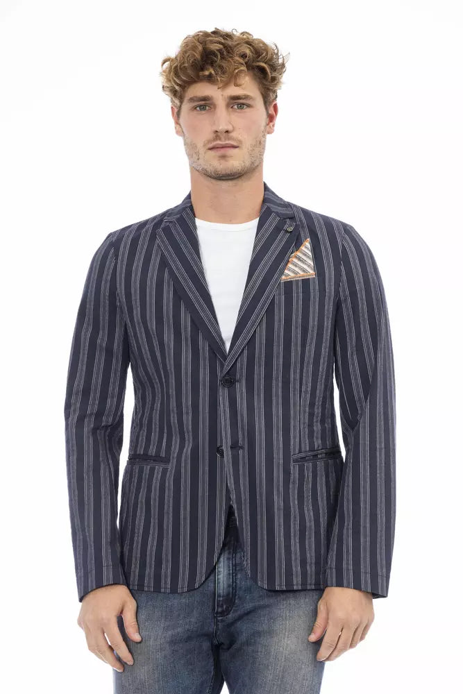 Distretto12 Blue Cotton Blazer