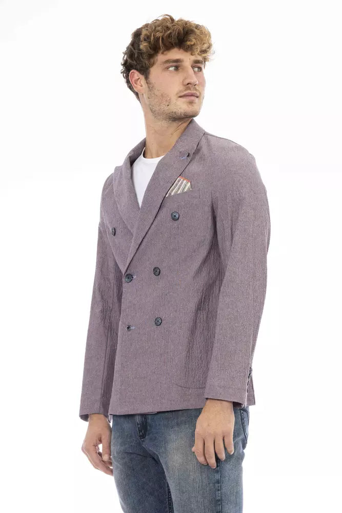 Distretto12 Purple Cotton Blazer