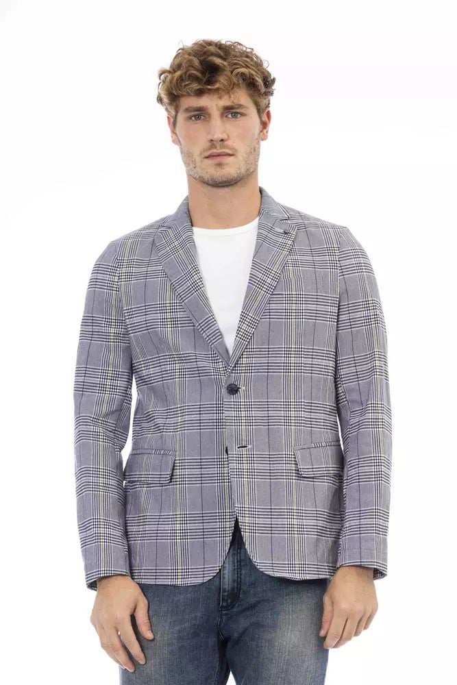 Distretto12 Blue Polyester Blazer