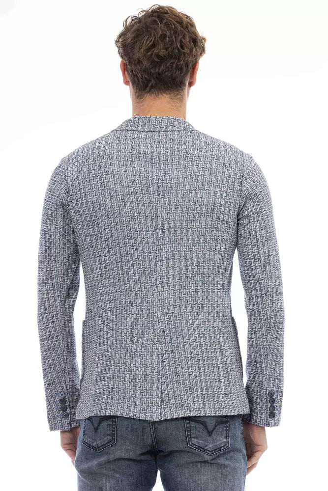 Distretto12 Blue Cotton Blazer