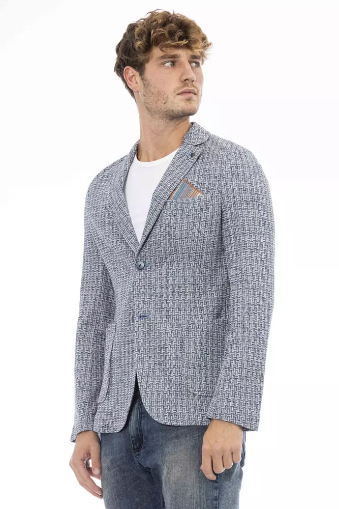 Distretto12 Blue Cotton Blazer