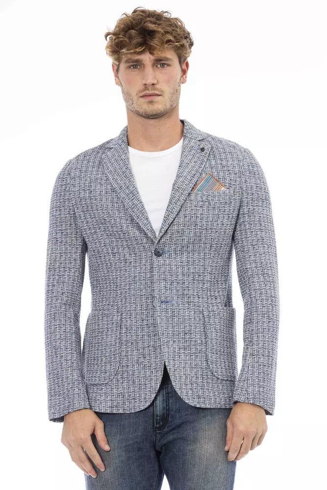 Distretto12 Blue Cotton Blazer