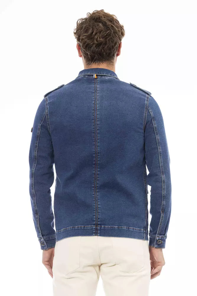 Distretto12 Blue Cotton Jacket