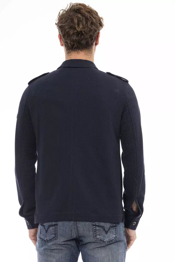 Distretto12 Blue Cotton Jacket