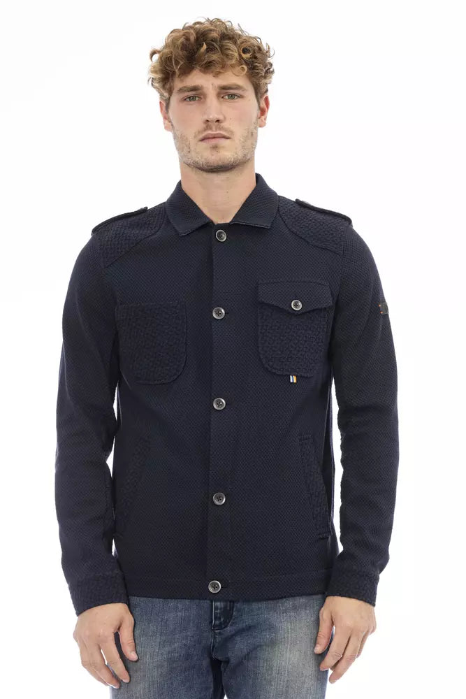 Distretto12 Blue Cotton Jacket