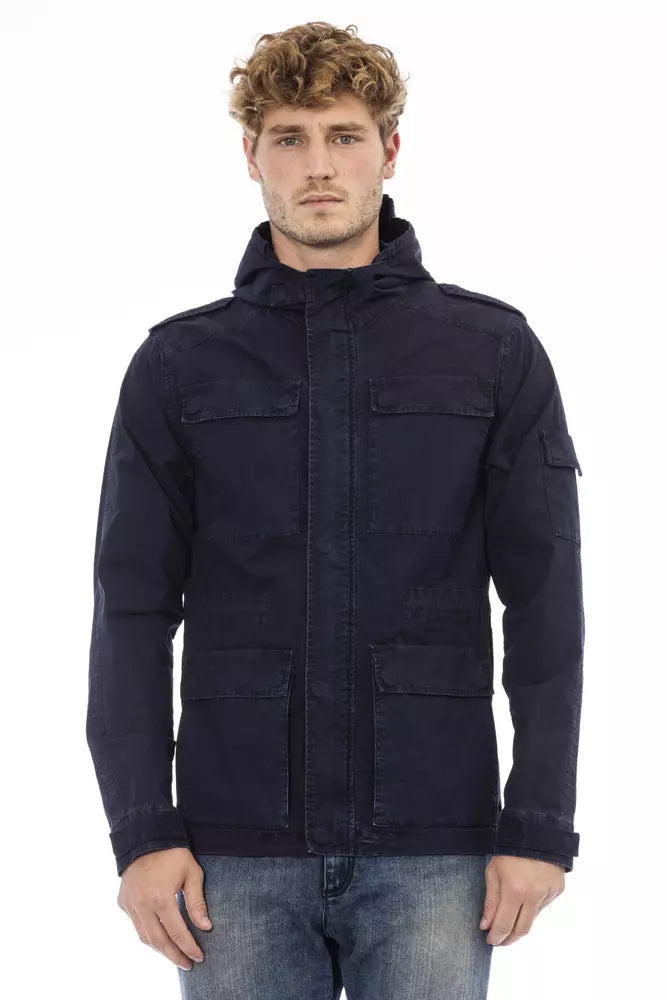 Distretto12 Blue Cotton Jacket