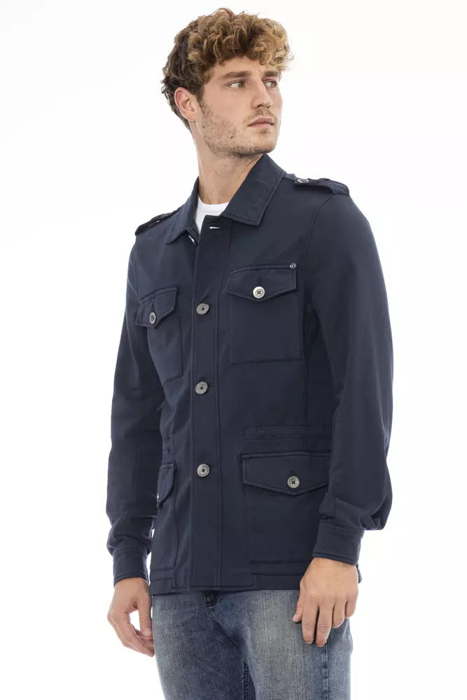 Distretto12 Blue Cotton Jacket