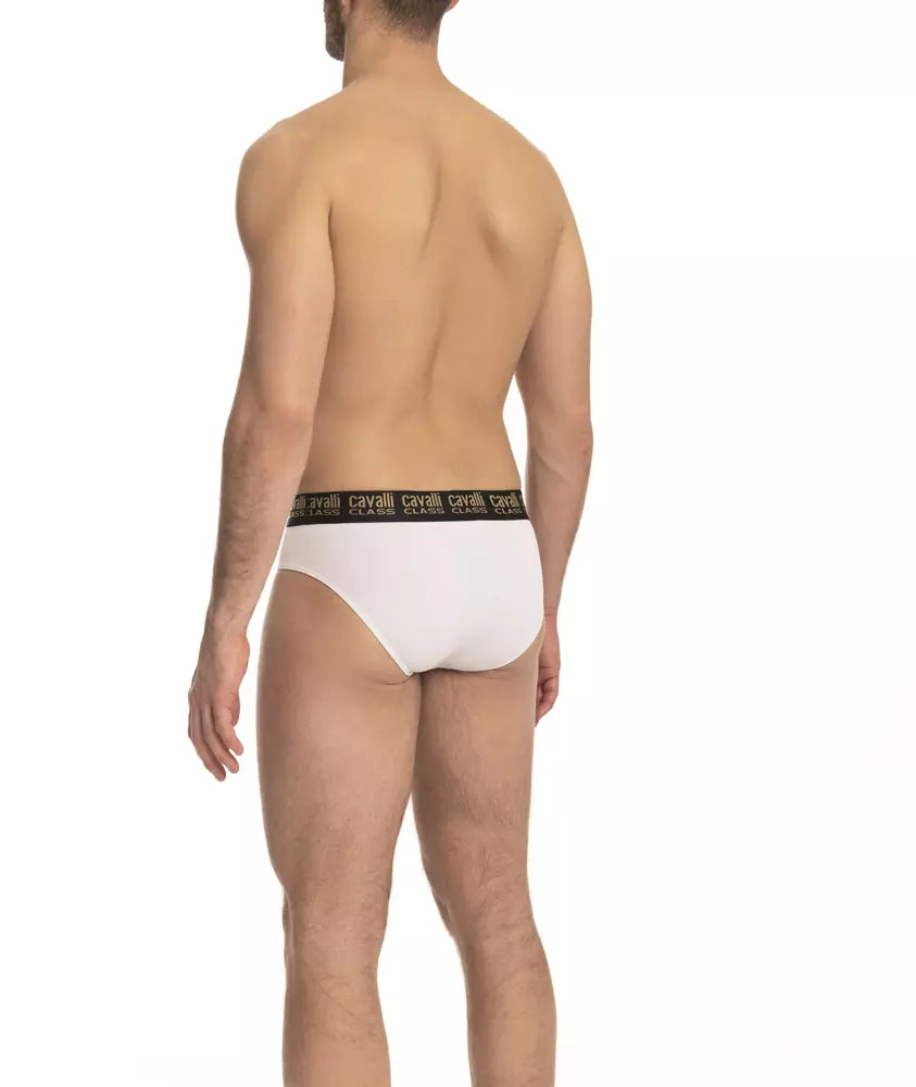 Cavalli Class White Cotton Underwear