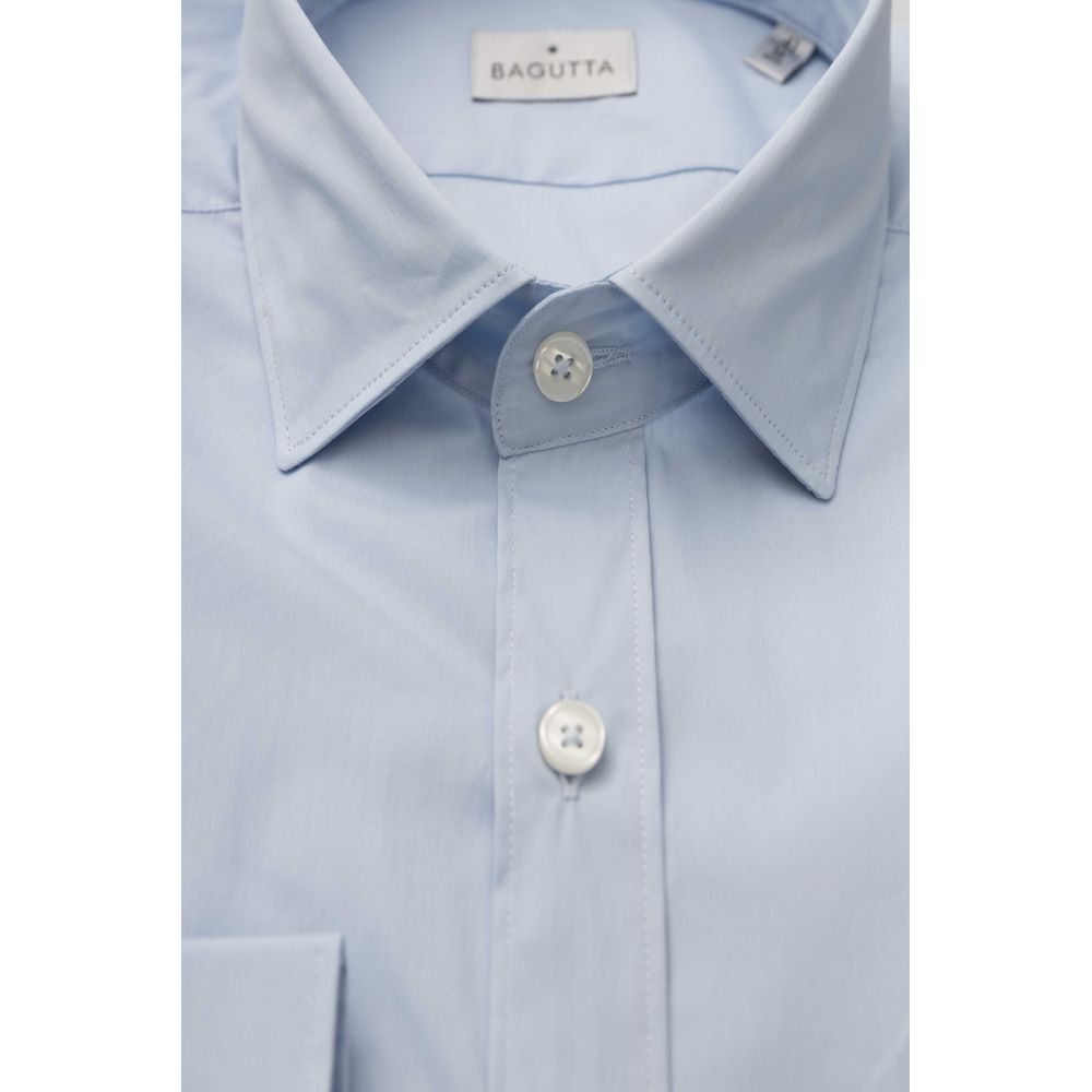 Bagutta Light Blue Cotton Shirt
