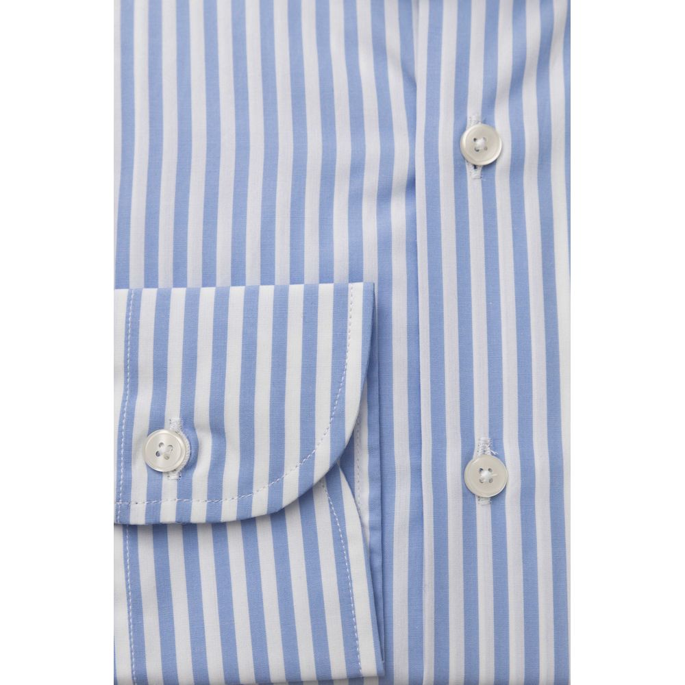 Bagutta Light Blue Cotton Shirt