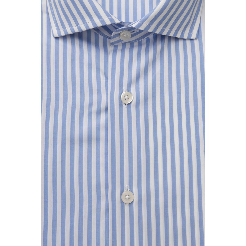 Bagutta Light Blue Cotton Shirt