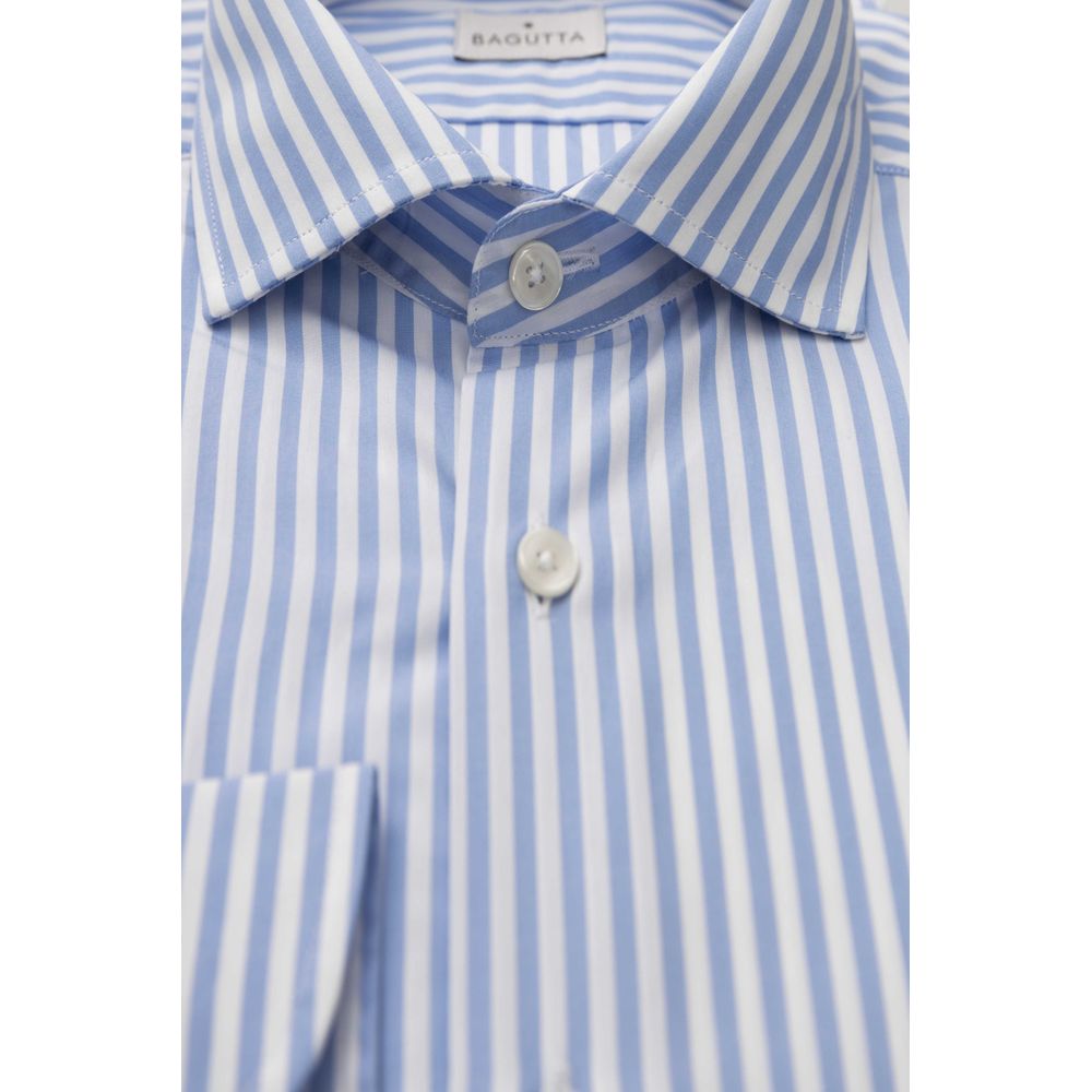 Bagutta Light Blue Cotton Shirt